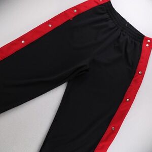 Jordan Mens XXL Tearaway Snap Track Pants Black Red White Warmup Basketball